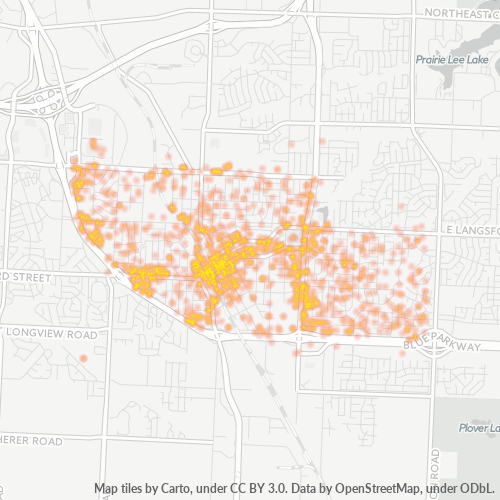 64063 Business Density Heatmap
