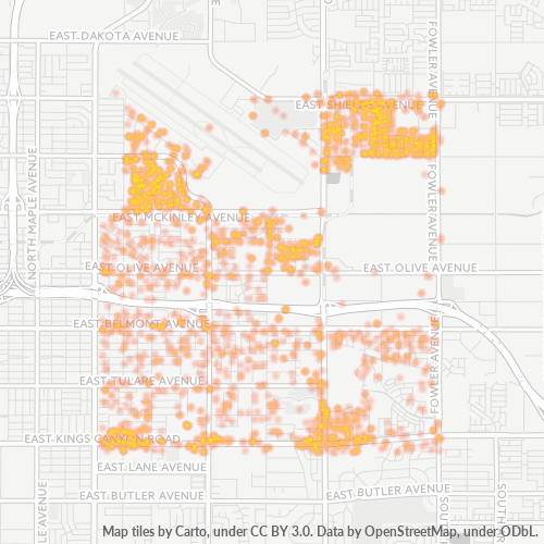 93727 Business Density Heatmap