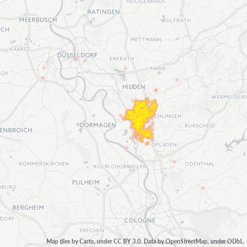 Heatmap für plz 40764