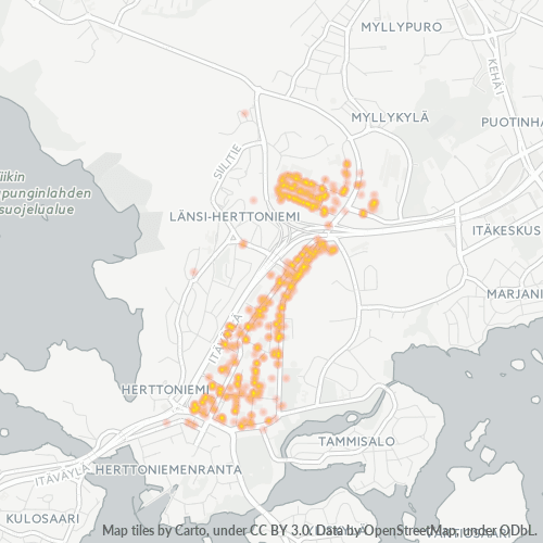 00880 Yritystiheys lämpökarttana