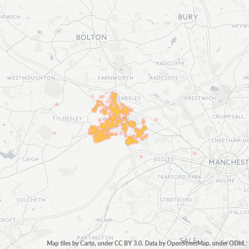 Heatmap for postal code M28