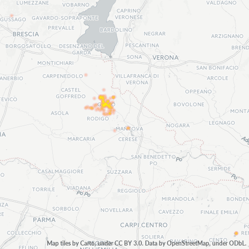 Mappa di calore per cap 46044