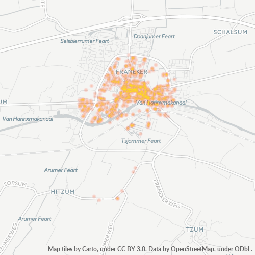 Heatmap voor postcode 8801