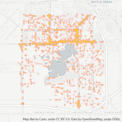 49015 Business Density Heatmap
