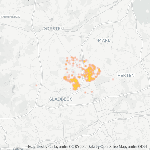 45896 Standortdichte-Heatmap