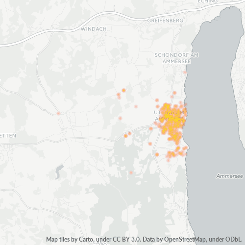 Heatmap für plz 86919