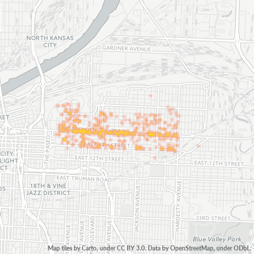 64124 Business Density Heatmap