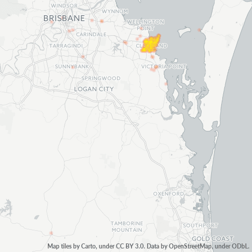 4163 Business Density Heatmap