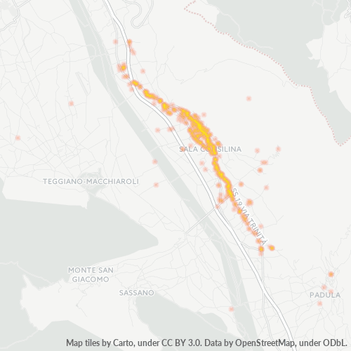 Mappa di calore per cap 84036
