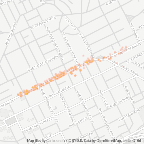 03131-000 Mapa de calor de densidad empresarial