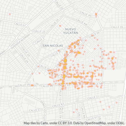 97144 Mapa de calor de densidad empresarial