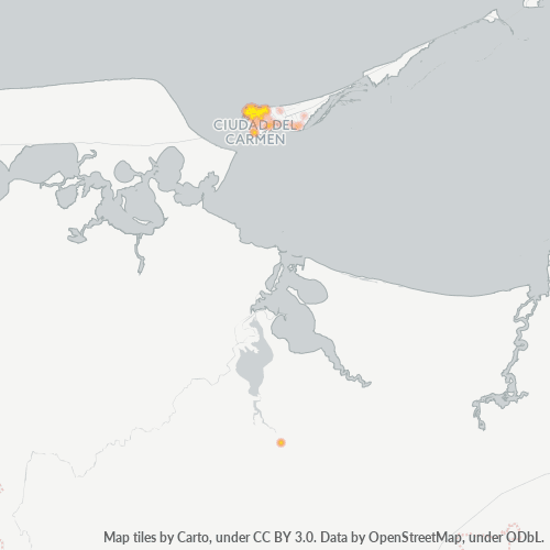 24115 Mapa de calor de densidad empresarial
