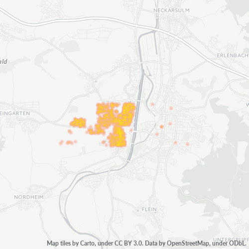 Heatmap für plz 74080