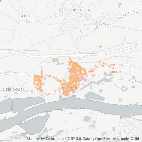 Heatmap voor postcode 4051