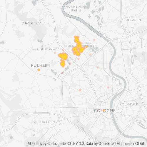 Heatmap für plz 50765