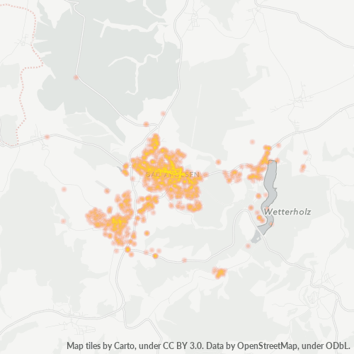 Heatmap für plz 34454