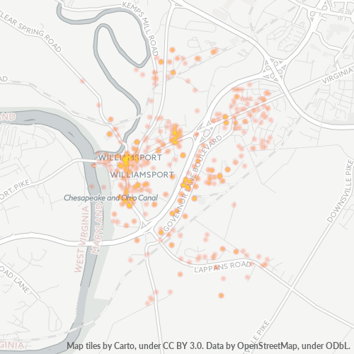 21795 Business Density Heatmap