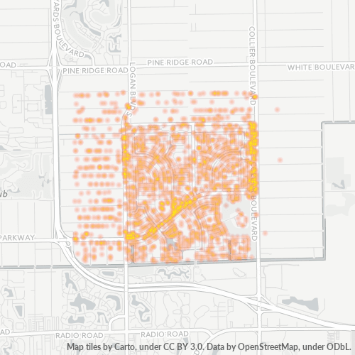 34116 Business Density Heatmap