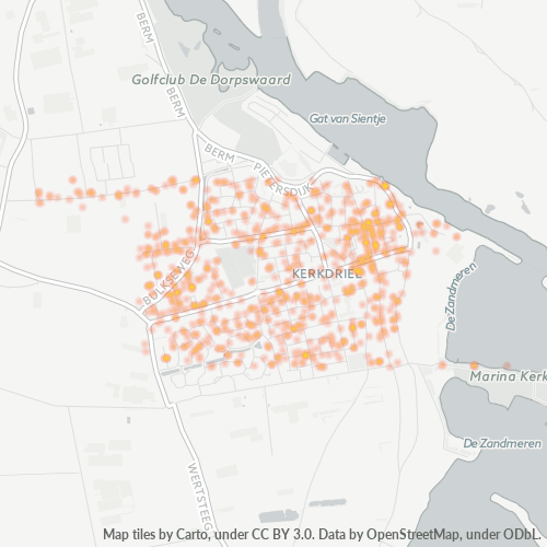 Heatmap voor postcode 5331