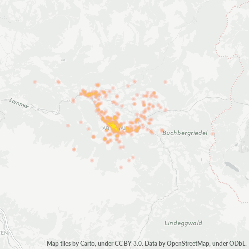 Heatmap für postleitzahl 5441
