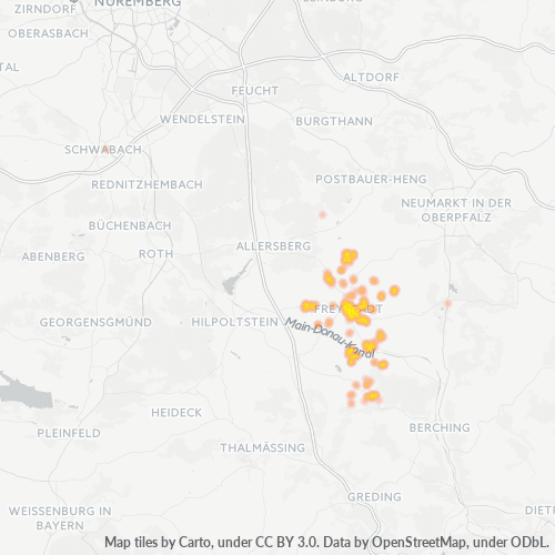Heatmap für plz 92342