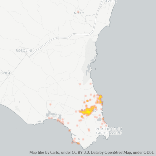 Mappa di calore per cap 96018