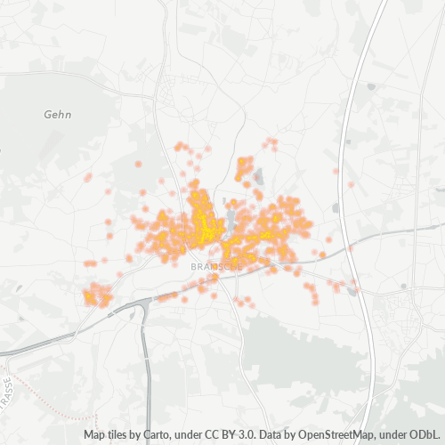 49565 Standortdichte-Heatmap