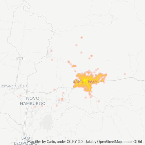 93800-000 Mapa de calor de densidad empresarial