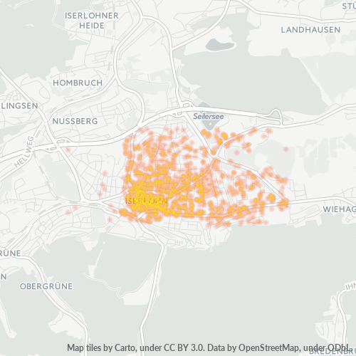 Heatmap für plz 58636