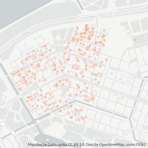 Heatmap voor postcode 1313