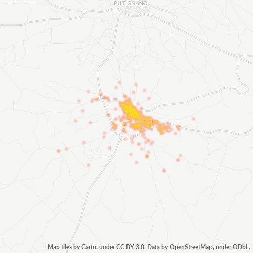 Mappa di calore per cap 70015
