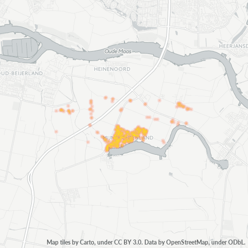 Heatmap voor postcode 3271