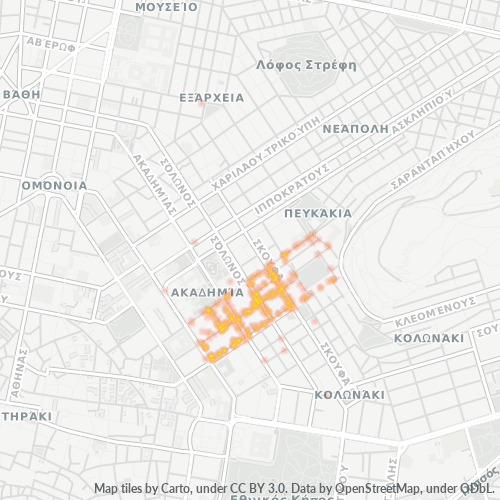 106 72 Χάρτης θερμότητας πυκνότητας επιχείρησης