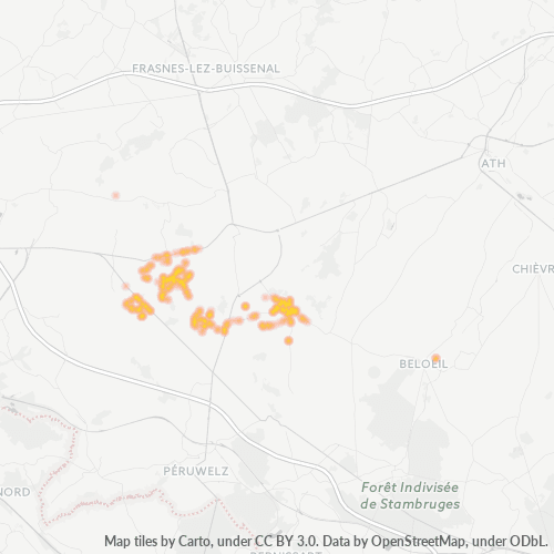 Heatmap voor postcode 7904