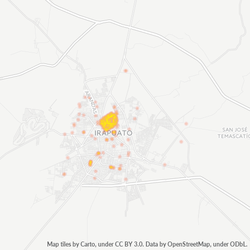 36660 Mapa de calor de densidad empresarial