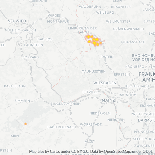 Heatmap für plz 65597