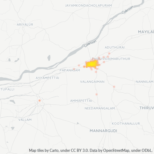 612001 व्यावसायिक घनत्व हीटमैप