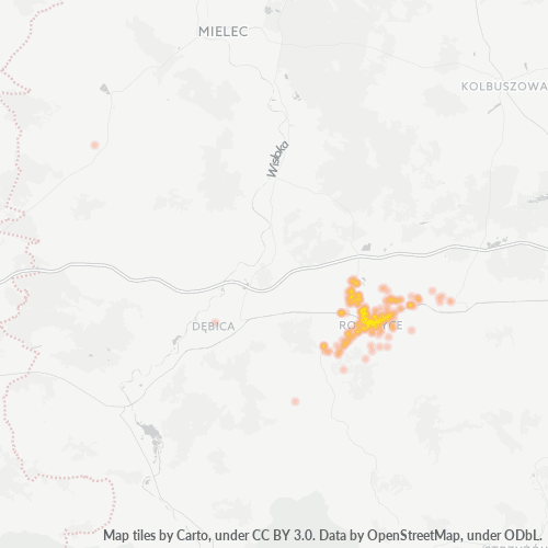 39-100 Mapa intensywności działalności gospodarczej