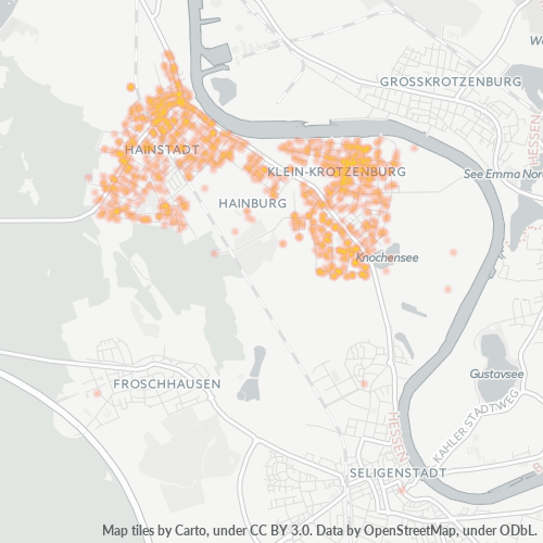 Heatmap für plz 63512