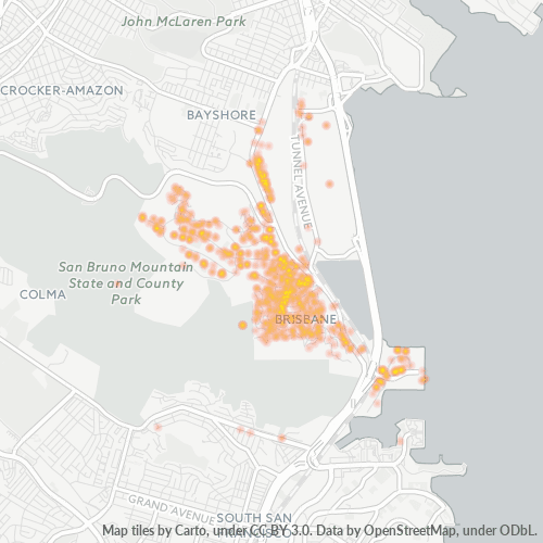 94005 Business Density Heatmap