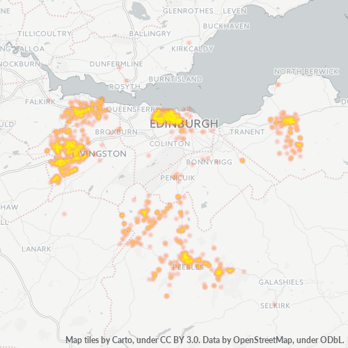 EH4 Business Density Heatmap
