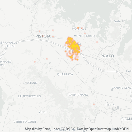 Mappa di calore per cap 51031
