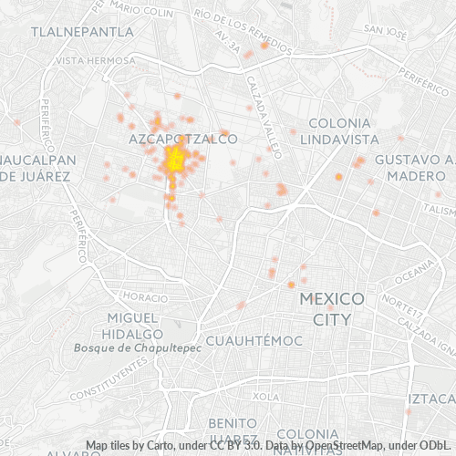 02000 Mapa de calor de densidad empresarial