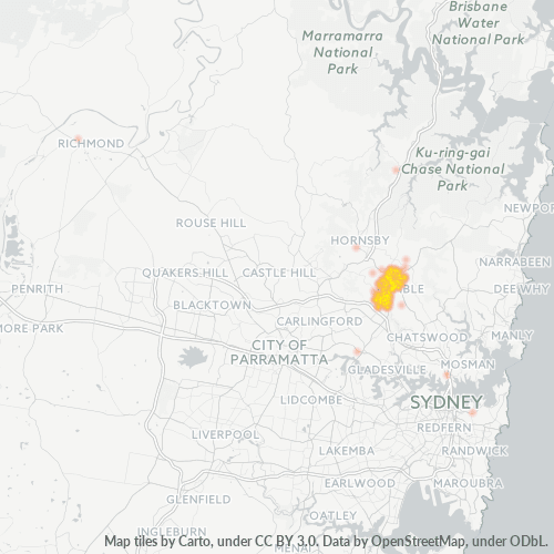 2073 Business Density Heatmap