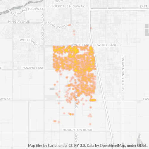 93313 Business Density Heatmap