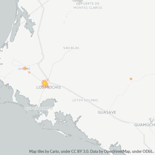 81240 Mapa de calor de densidad empresarial