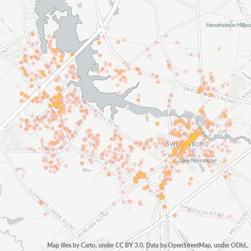 08085 Business Density Heatmap