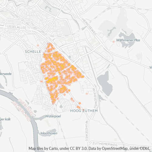 Heatmap voor postcode 8014