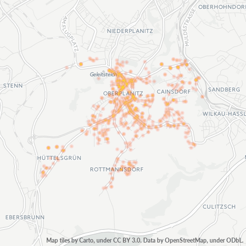 Heatmap für plz 08064