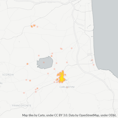 Mappa di calore per cap 96016